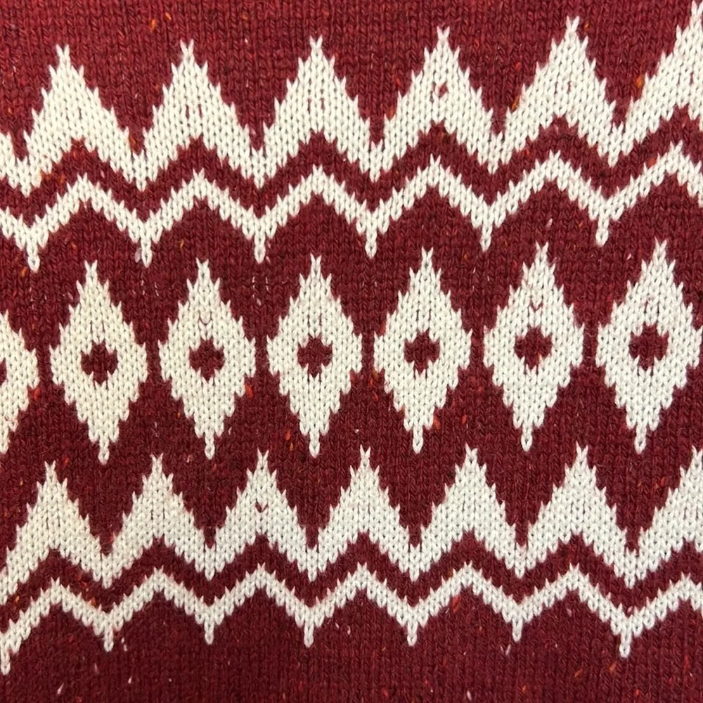 SOLD MERCARI Goodfellow & Co. Fair Isle Sweater Maroon Medium - Picture 5 of 10